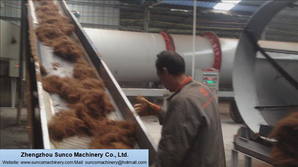 Rotary Dryer Machine, oil palm empty fruit bunch (EFB) fibers drying machine