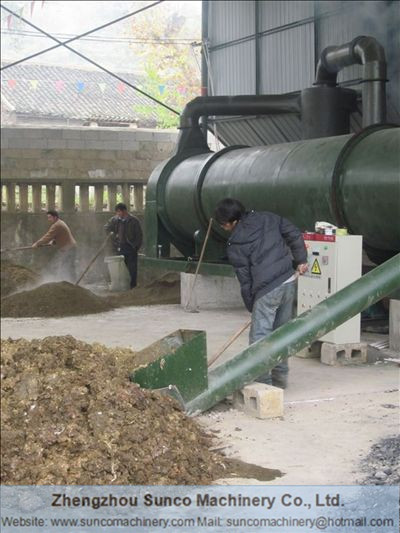 wet manure to be fed into chicken manure dryer