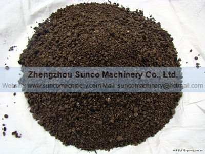 Dried chicken manure out of chicken manure drying machine,