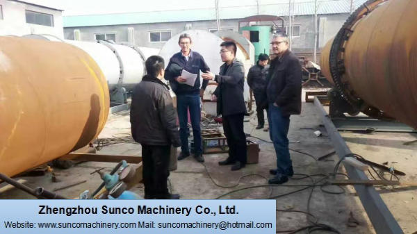 Australia Mr.Leigh visit Sunco Machinery for sawdust drying machine,